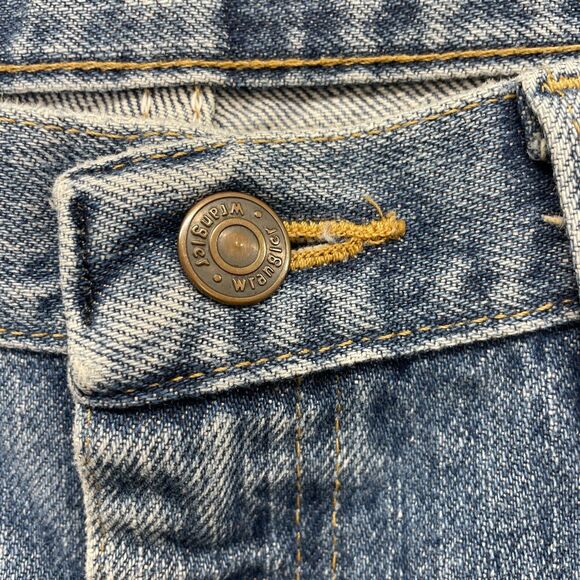 Vintage Wrangler Jeans Mens 32x35 Light Wash Distressed Vintage Wrangler Jeans - Picture 6 of 16